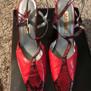 Women’s Red Black Stefani High Heels Shoes